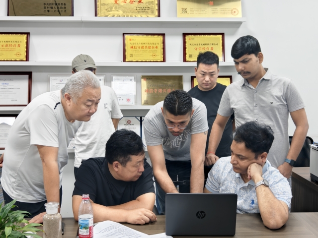 设备验收:印度客户来厂核查糖心VLONG官方网站机质量